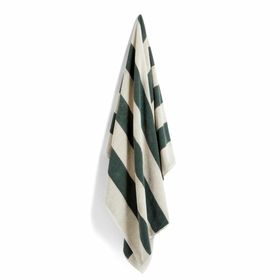 Home Accessories * | Hay Bath Frotte Stripe Towel, 100 X 150 Cm, Dark Green Typical Style