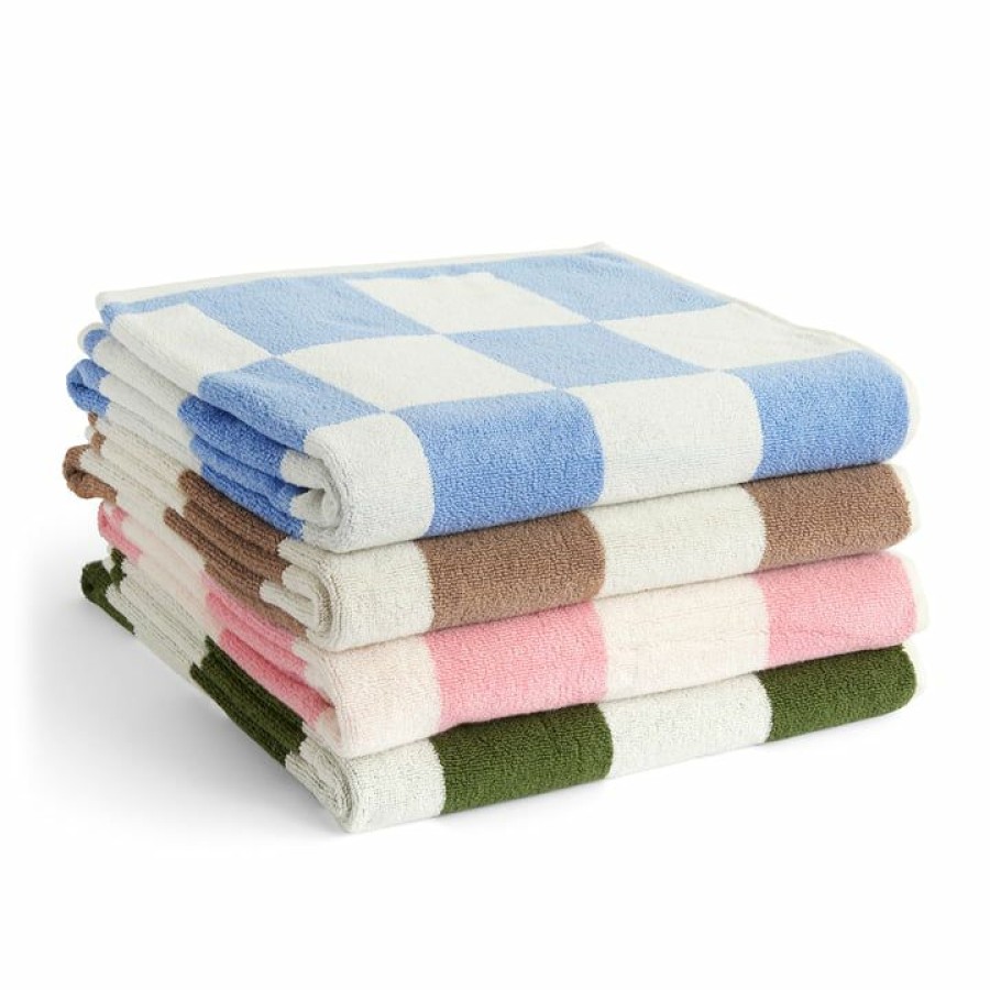 Home Accessories * | Hay Check Bath Towel Popular