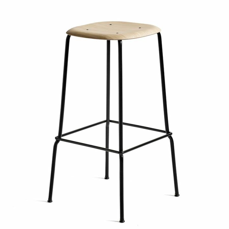 Furniture * | Hay Soft Edge 80 Stool, H 75 Cm, Oak / Gray Typical Style